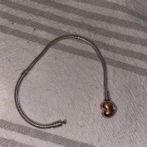 Rose Gold heart Pandora bracelet